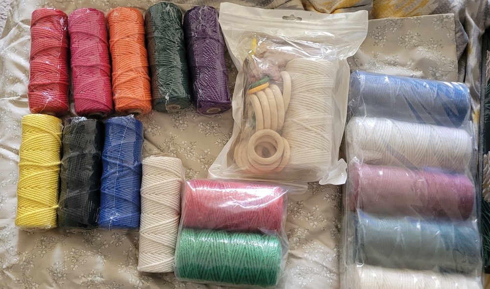 Large Lot Of Macrame
