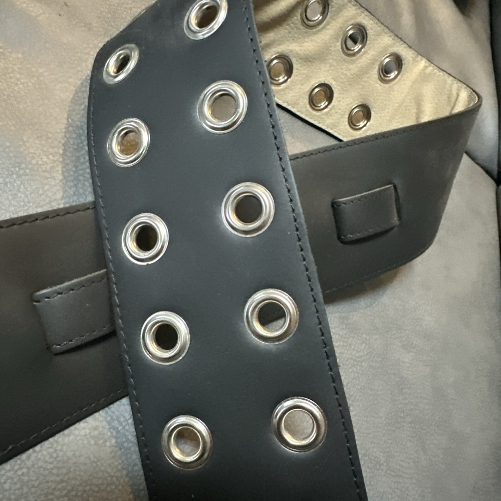 Leather Guitar Strap - Metal Rivets - 3.25’ Wide