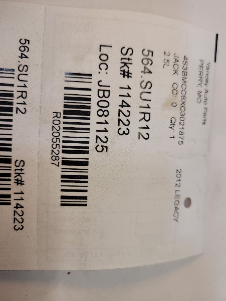 2011 2012 2013 2014 2015 SUBARU LEGACY Jack