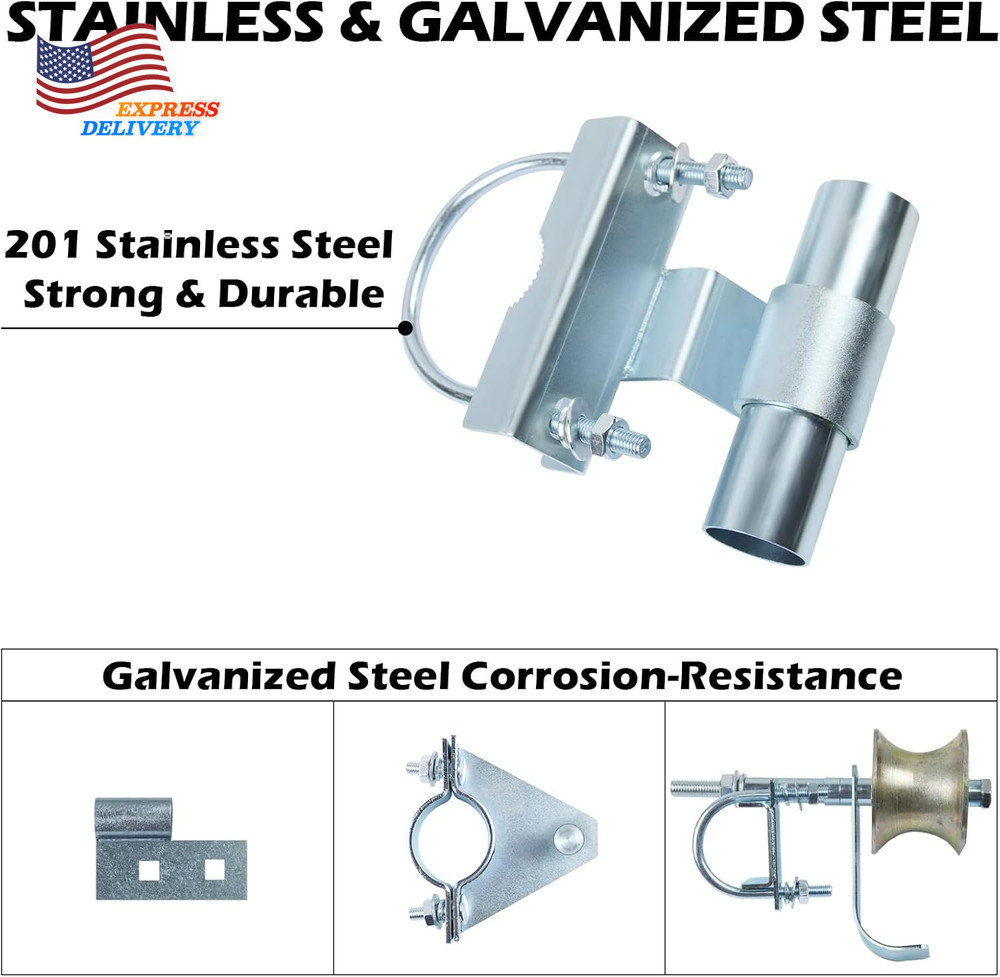 6" Wheels Rolling Gate Hardware Kit for Chain Link Gate Sliding Gate Hardware US