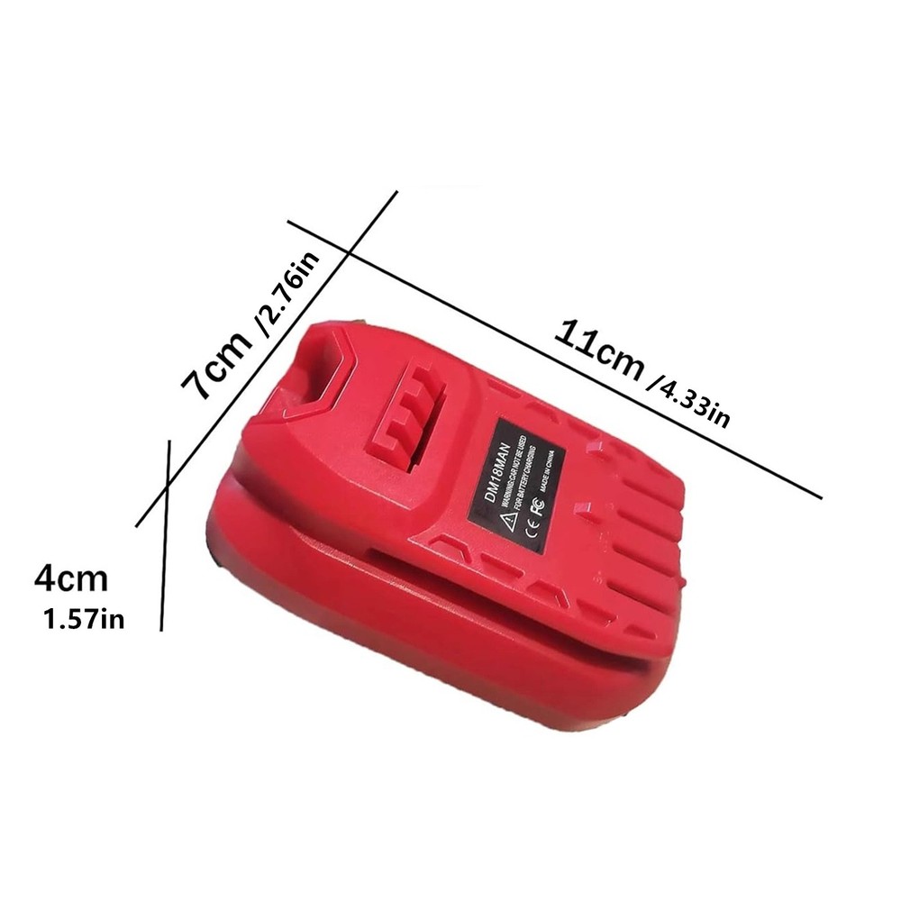 Battery Adapter for DeWalt 18V/20V on Craftsman 20V Flat Pushing Tools - PC+ABS