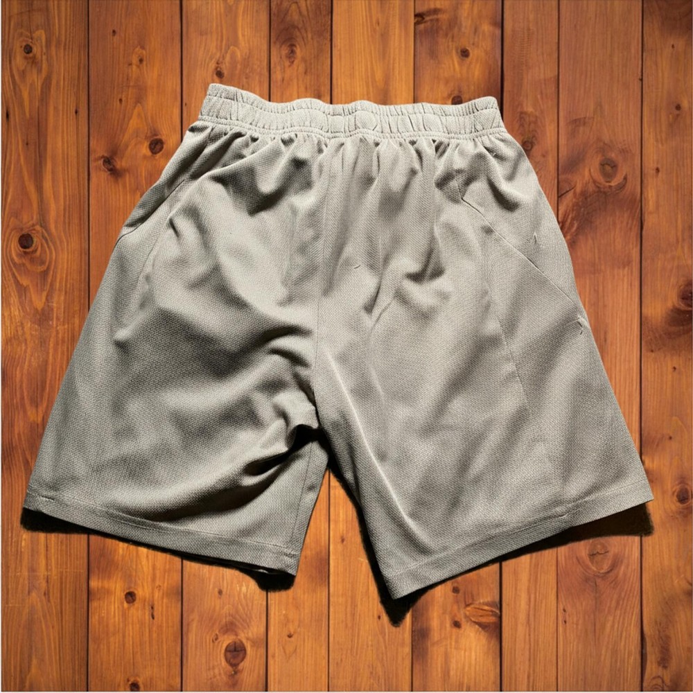 WORKOUT Shorts Men Medium Grey Activewear Elastic Waist