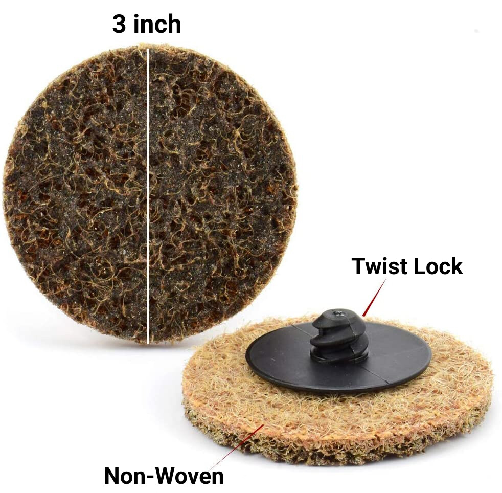 25PCS 3 inch Coarse Surface Conditioning Roll Lock Sanding Disc Pads Die Grinder