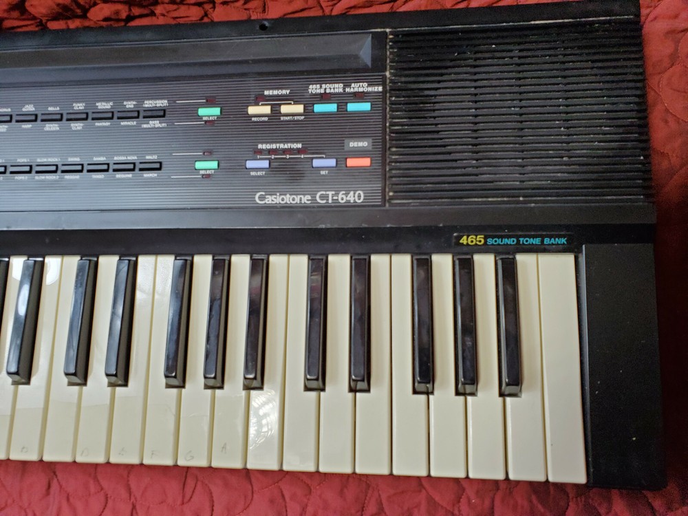 Vintage Casio Casiotone CT-640 Pulse Code Modulation Keyboard MIDI 465 Tone Bank