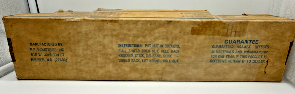 Vintage TEXAS NATIVE INERTIA NUTCRACKER MODEL #7141 Original Box & Instructions