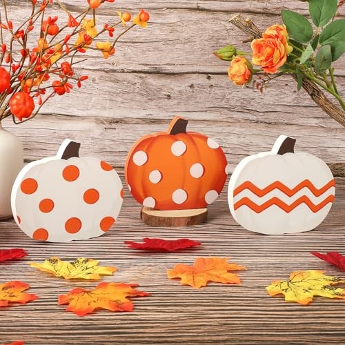 COCHIE Fall Decorations for Home Indoor, Thanksgiving Table Decor, Pumpkin