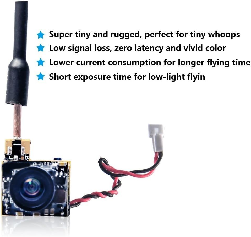 Lightweight WT05 Micro AIO Camera with Dipole Antenna for Ultra Micro Drones