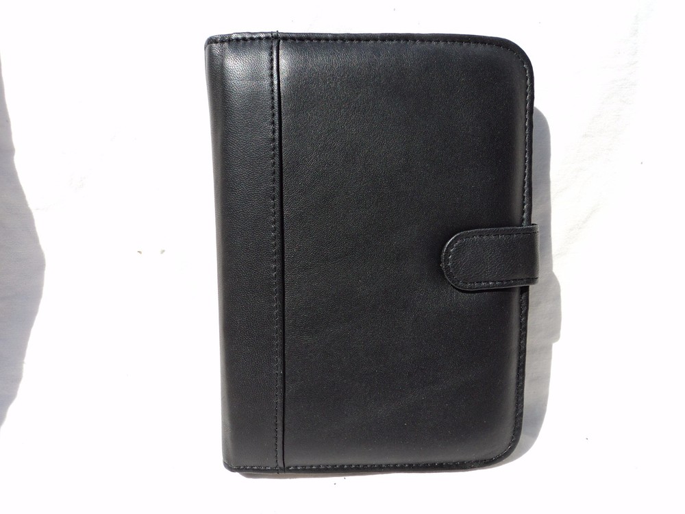 Scully Leather 1803-02 Black Leather 6-Ring Planner