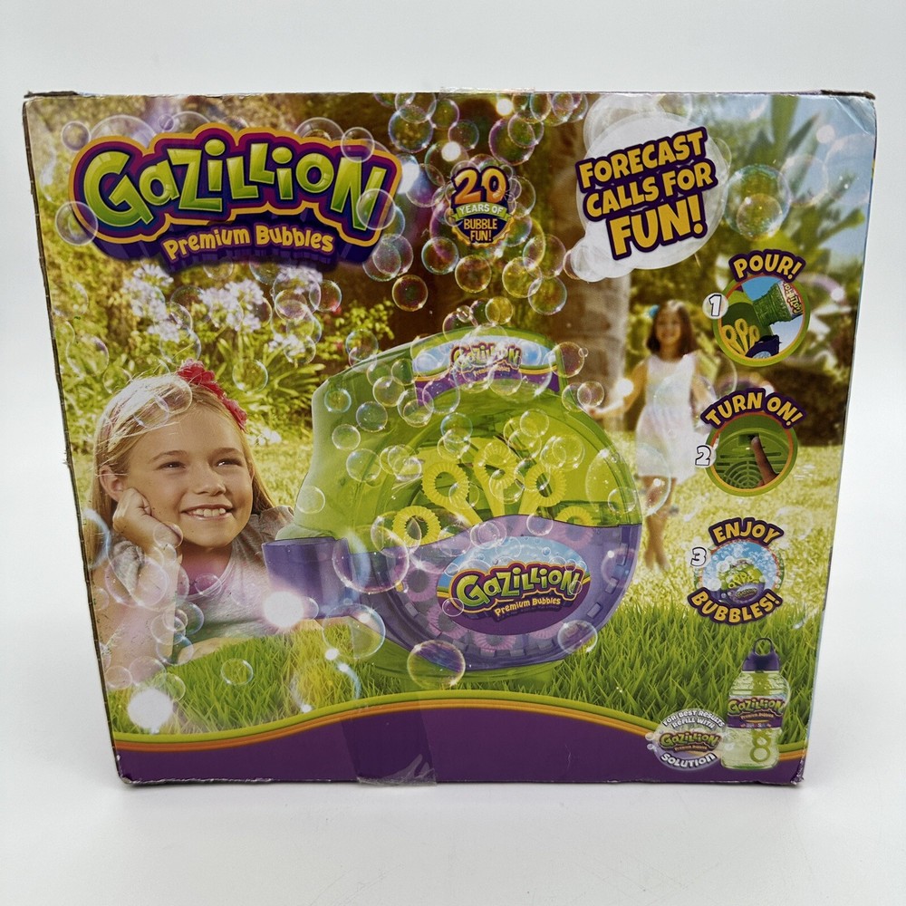 Gazillion Bubbles Hurricane Easy Clean Premium Bubble Machine SEALED