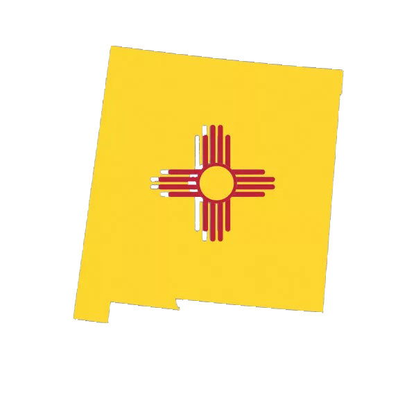 New Mexico State Shaped Flag Sticker Decal
