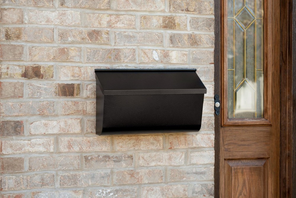Woodlands Wall-Mounted Mailbox for Outside Rust-Resistant Galvanized Steel Meta