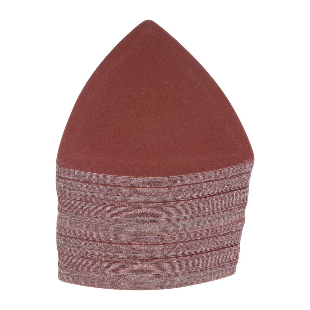 120pcs 400 Grits 80mm Aluminum Oxide Triangular Hook & Loop Sandpapers Pads