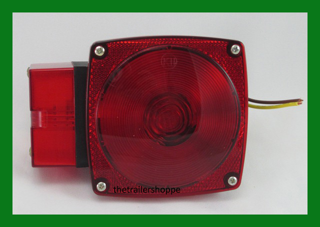 452 4" Red Lens STT Light For Trailer Stop Turn  Tail Over 80" Wide Left Side