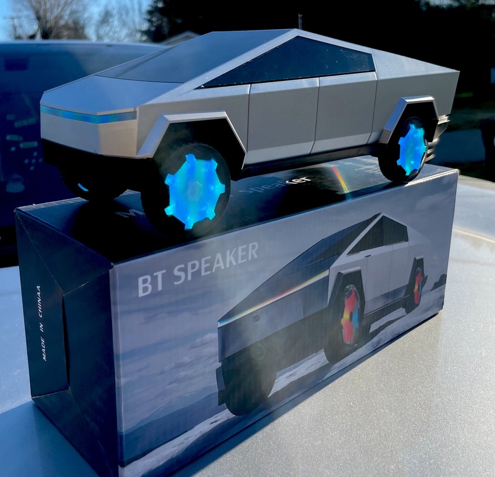 Tesla Cyber Gray Bluetooth Speaker With Lights 🔥