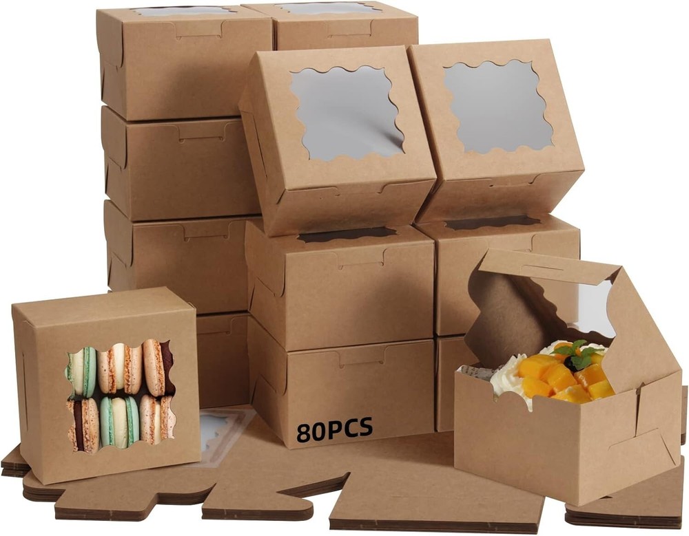 TAOUNDA--BAKERY BOXES--4" X 4"x 2 1/2" ---PACK OF 80