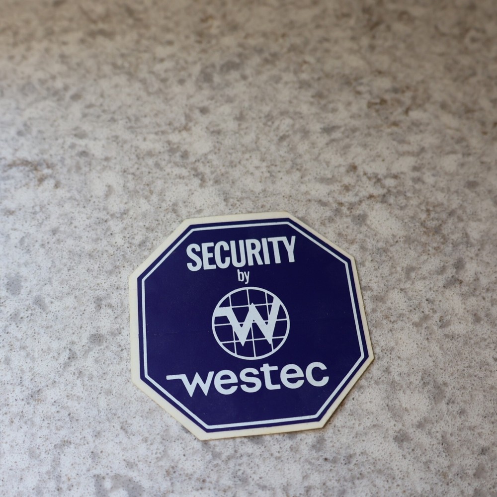 Security by Westec Advertising  Window Sticker Decal