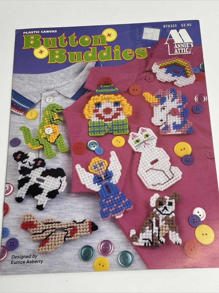 Annie's Attic Button Buddies Plastic Canvas Pattern  879305