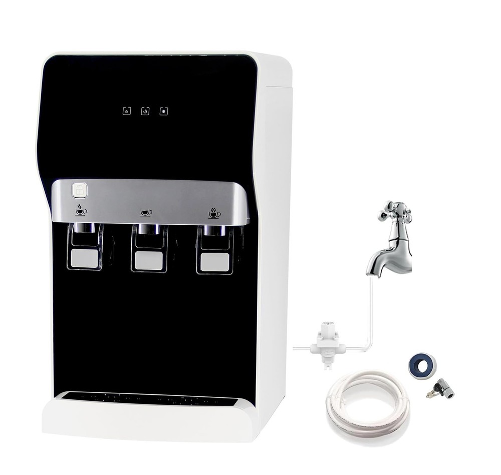 Countertop Bottleless Hot & Cold Water Cooler Dispenser, Self-cleaning, 4 Filter