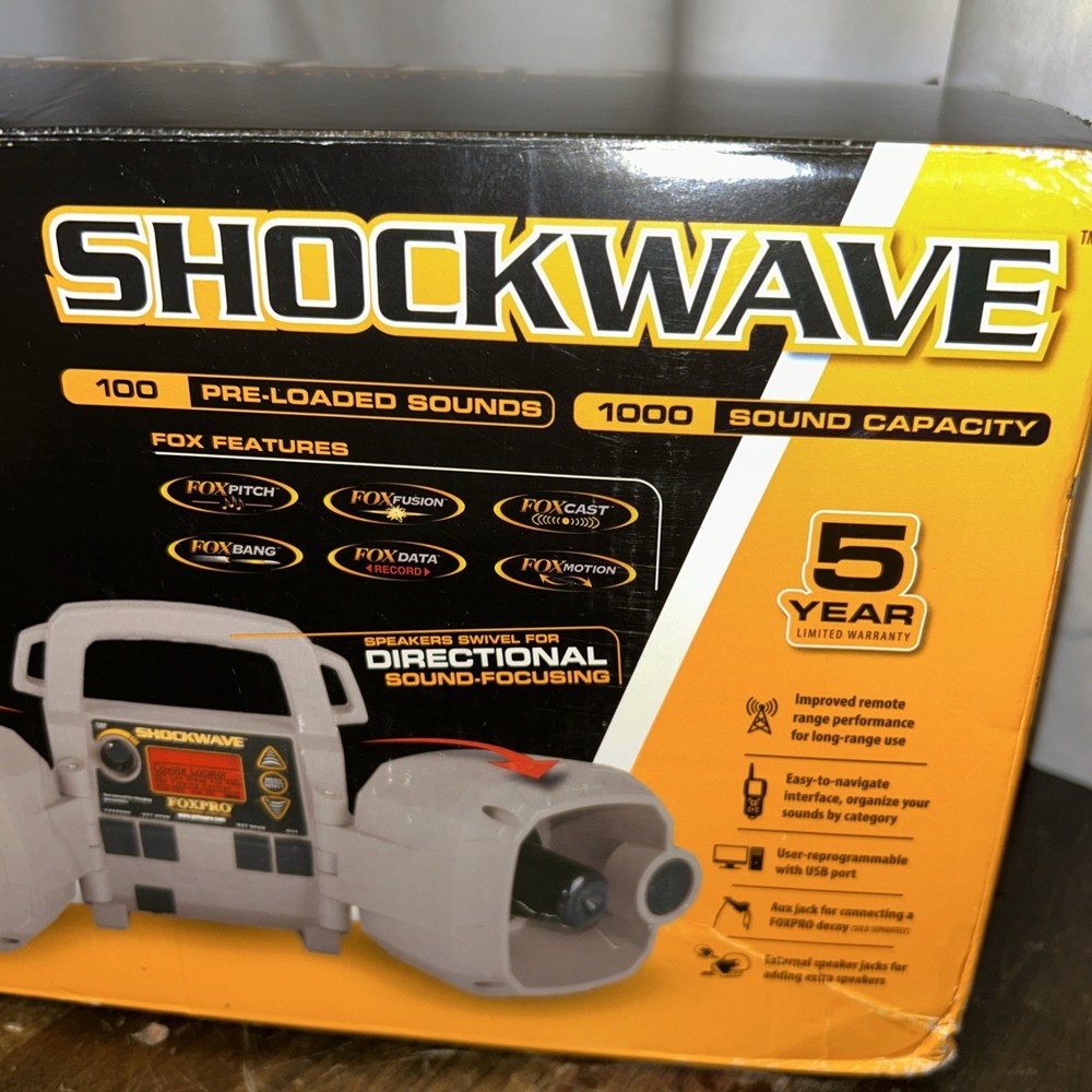 FOXPRO Shockwave Electronic Predator Call 100 Preloaded Sounds MSRP $549
