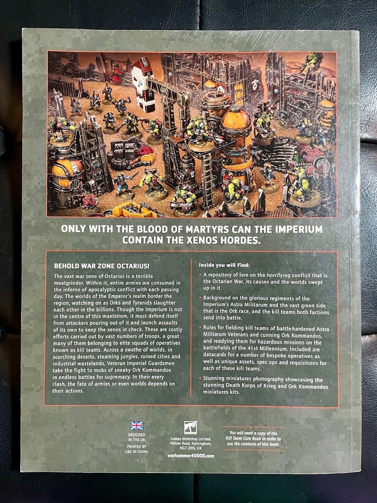 Games Workshop Warhammer 40k Kill Team Octarius Book