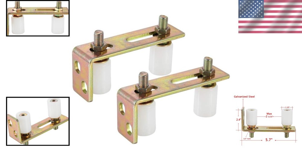 Slide Gate Guide Roller Set with Dual Nylon Rollers – Heavy Duty Support