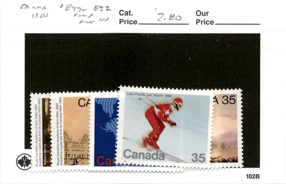 Canada, Postage Stamp, #847-852 Mint NH, 1980 (AD)