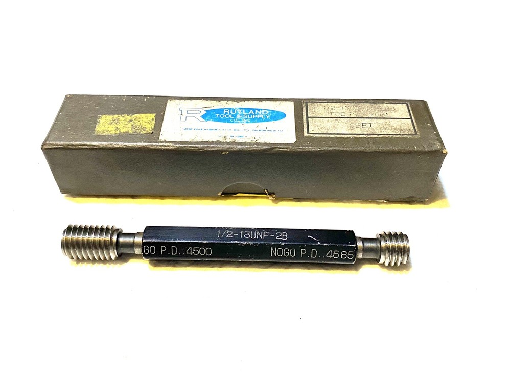 1/2-13 UNF 2B Thread Plug Gage PD’s .4500-.4565”