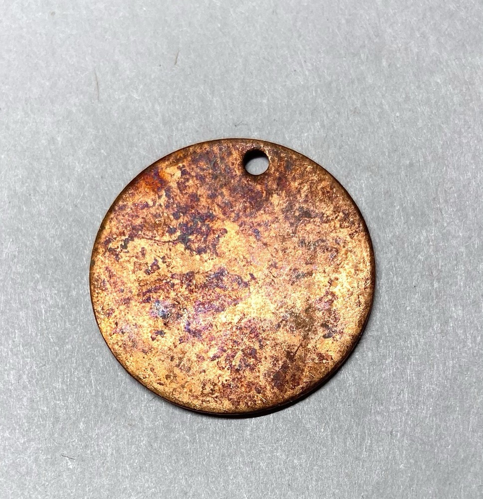 27 Pcs.  Copper Blanks, Stampings -Medium Round Pendant shape-backed