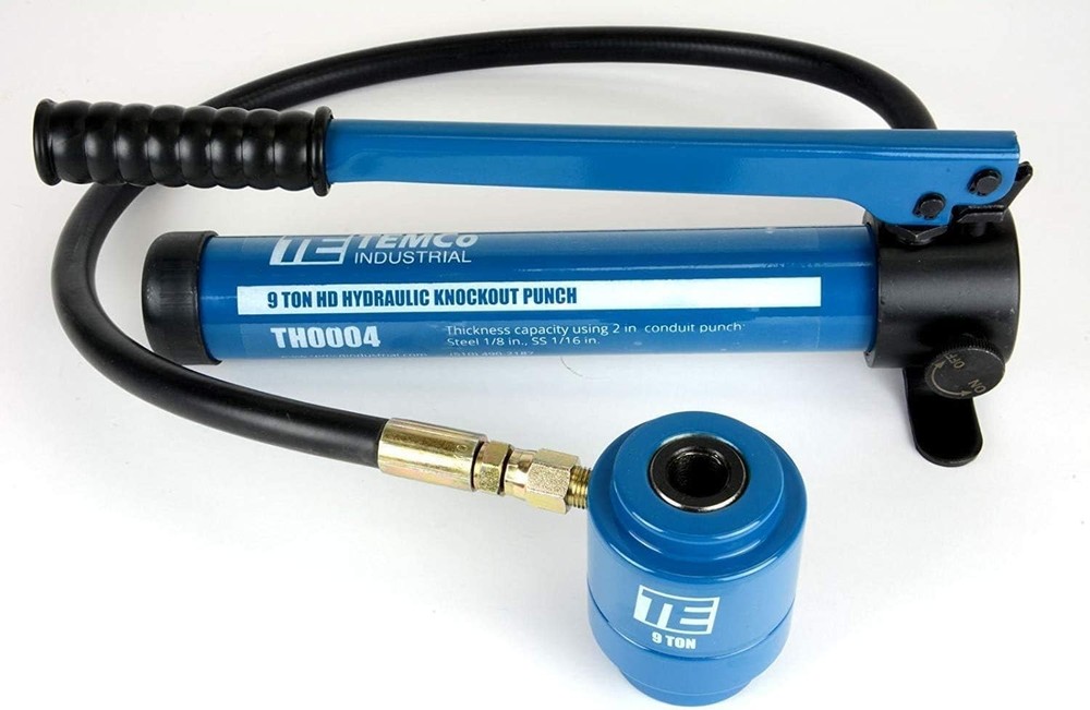 Effortless Hydraulic Punching Tool Set - Includes 6 Dies for Multiple Materials