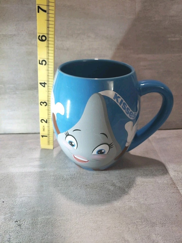Hershey Chocolate World Kisses XO Face Mug Blue Oversized