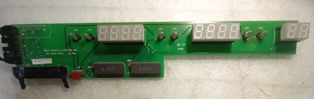 BALLY DISPLAY BOARD PART #AS-3356-0623