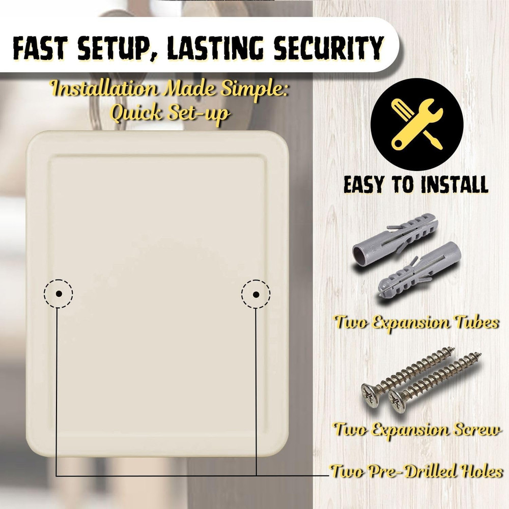 Flexzion Key Box Wall Mount with Code, Key Cabinet with 60 Key Holder Organizer
