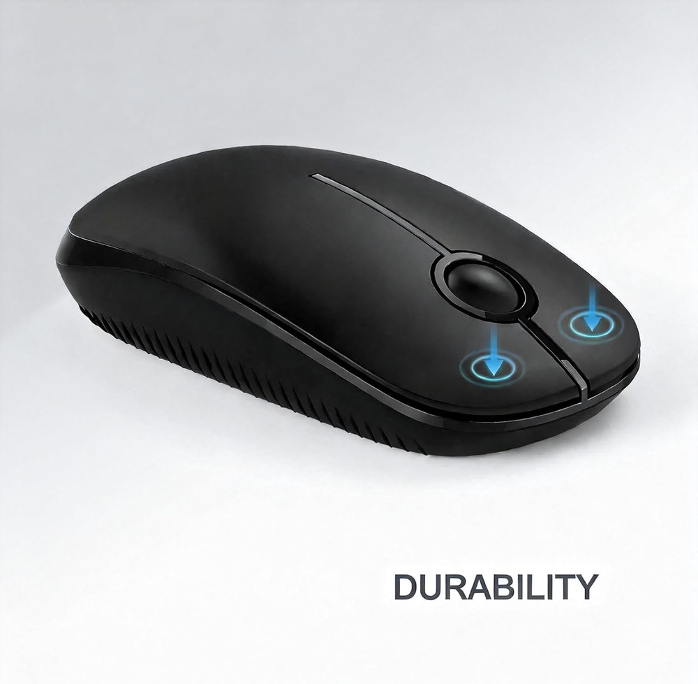 2.4G Wireless Mouse Slim Silent Gradient Red