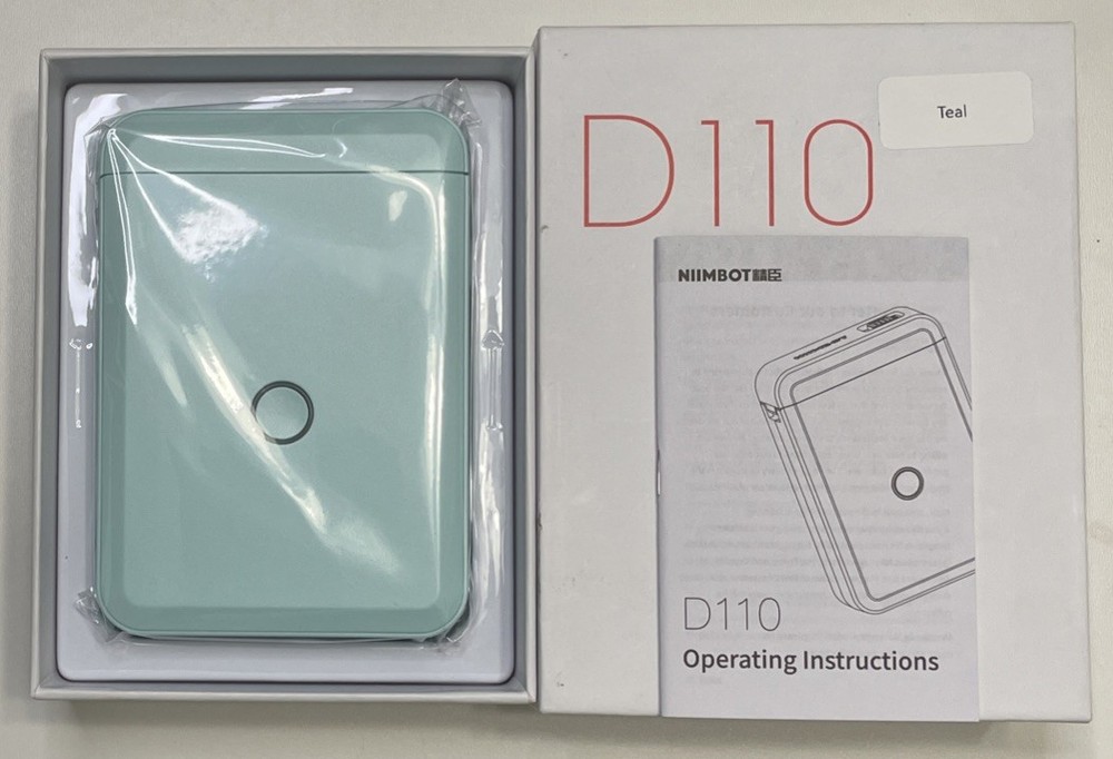 Jadens D110 Label Maker Machine Green 1 Tape Roll Portable Bluetooth Printer NIB