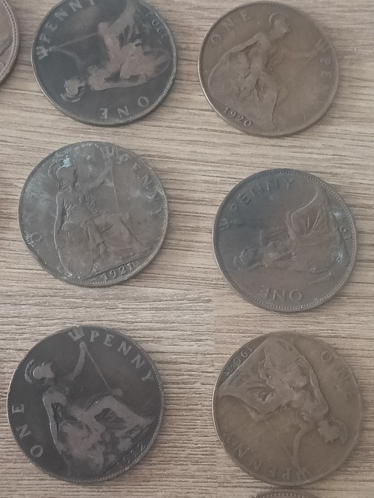 bronze 1 penny coins x 20 mixed dates