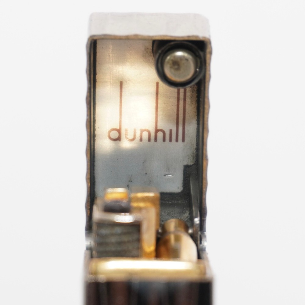 Dunhill Lighter oxidized silver Bambo Pattern-Ultrasonically Cleaned_Working