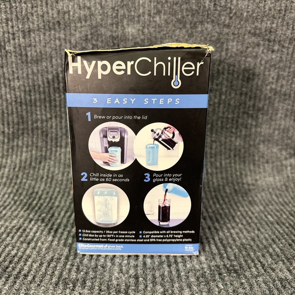 Hyper Chiller - Makes Ice Coffee Instantly. Drink chiller, Rapid Chill New