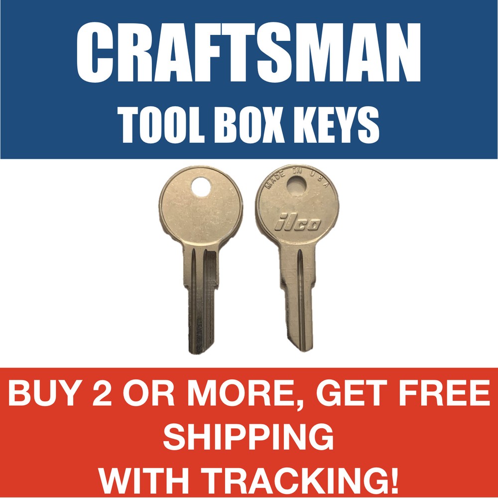 2 Craftsman Toolbox Keys cut to code for key codes 401-556