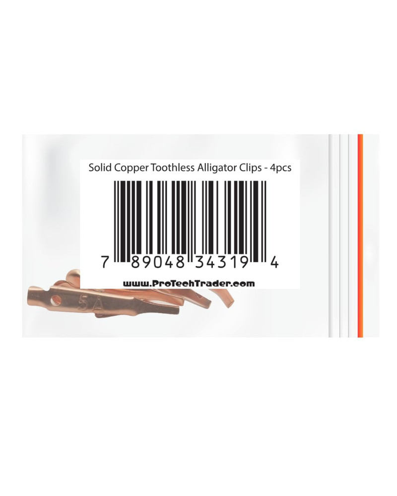 Smooth Toothless Alligator Clips Solid Copper 4 Pack 1.1In Small or Micro for Pr