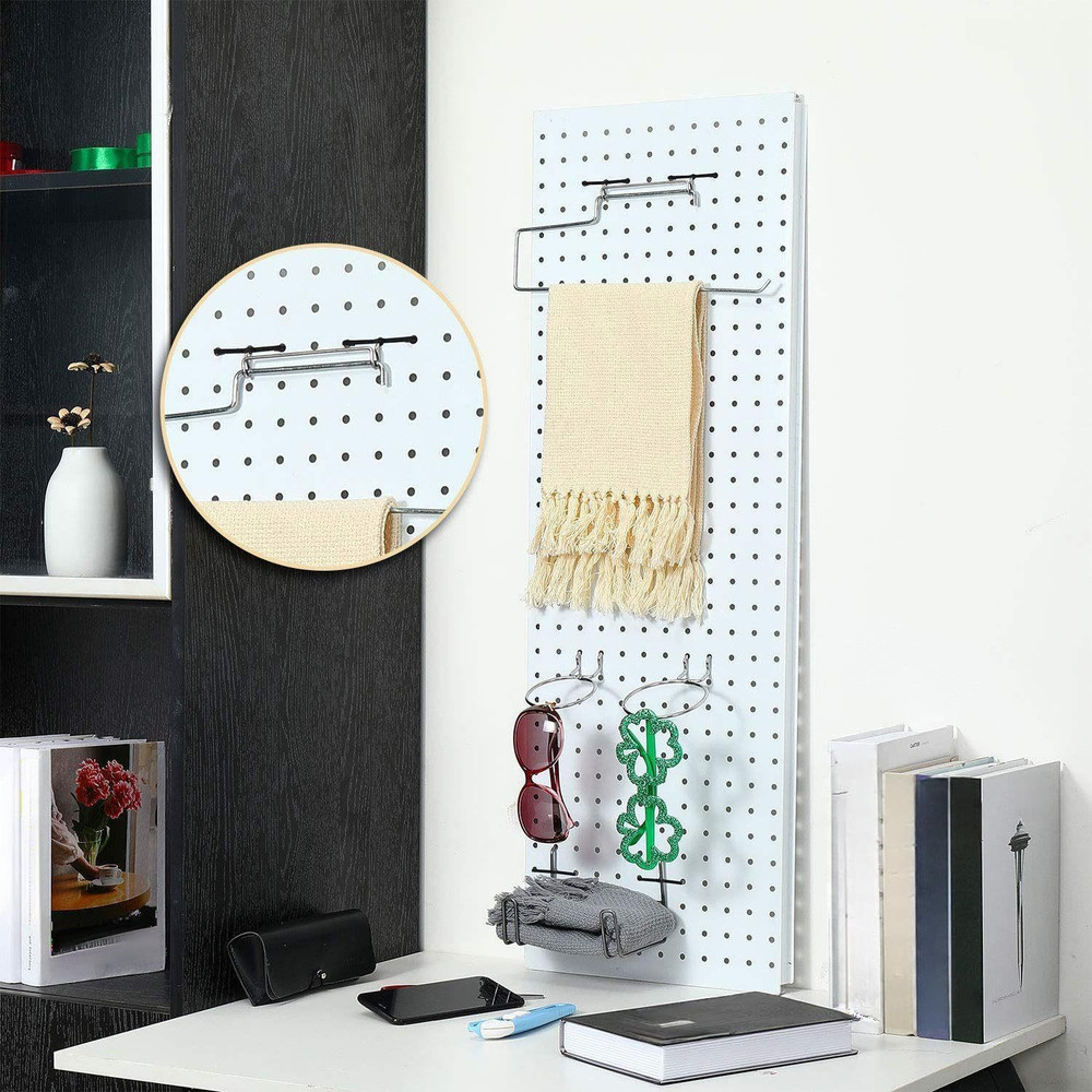 Pegboard Hook Locks Black Plastic Peg Hook Clip Retainers Fixer Board Accessorie