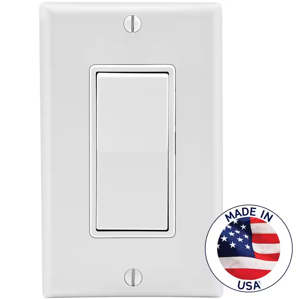 Decora 15 Amp Single-Pole Switch White