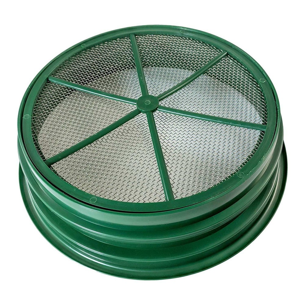 CLASSIFIER SIFTING PAN | 1/12" | STAINLESS STEEL SCREEN EARTH SIFTER STACKABLE