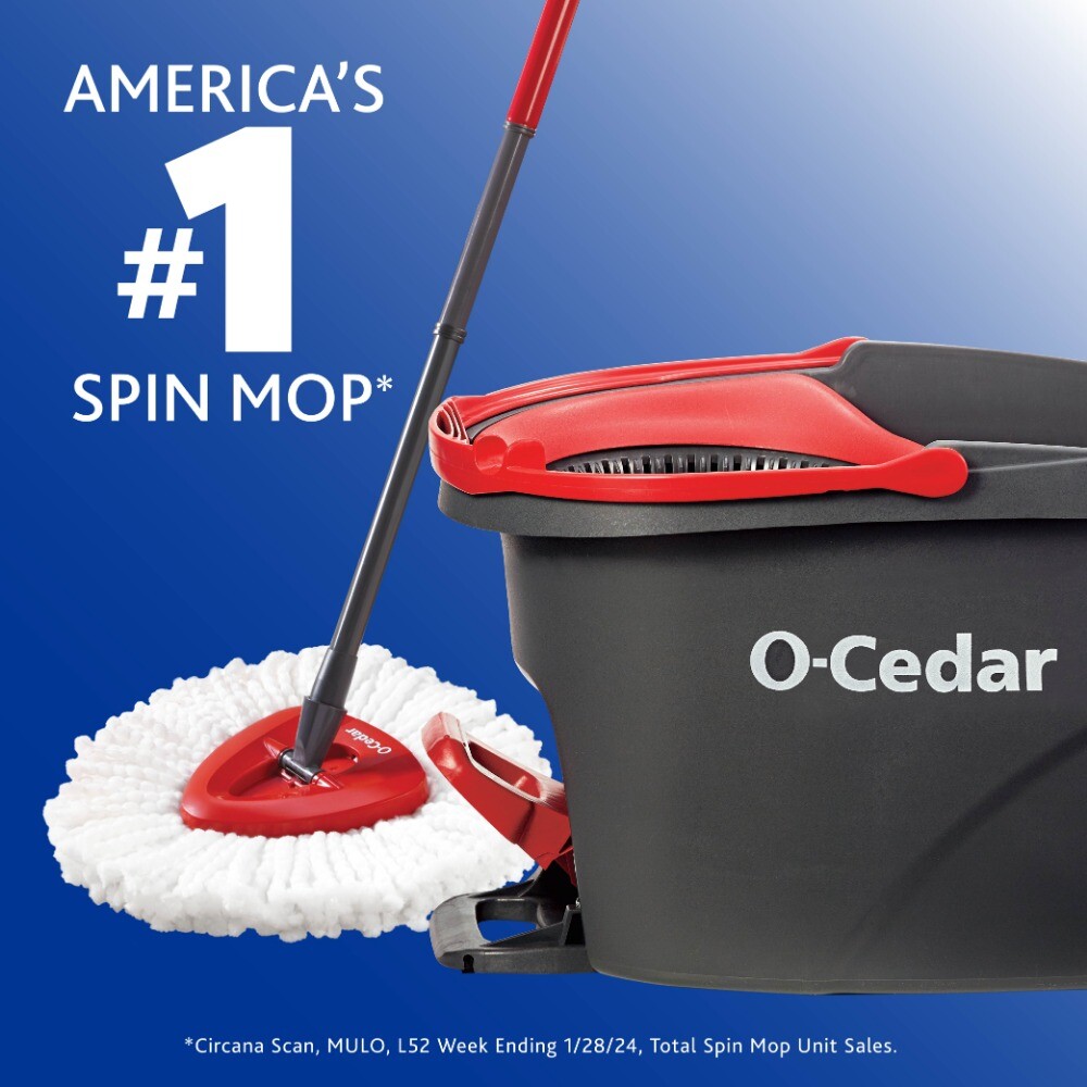 EasyWring™ Spin Mop & Bucket System + 3 Extra Mop Head Replacements