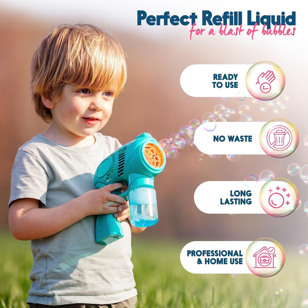 Premium Bubble Solution 169 oz – Non-, Ready-to-Use Bubble Fluid for & Adults...