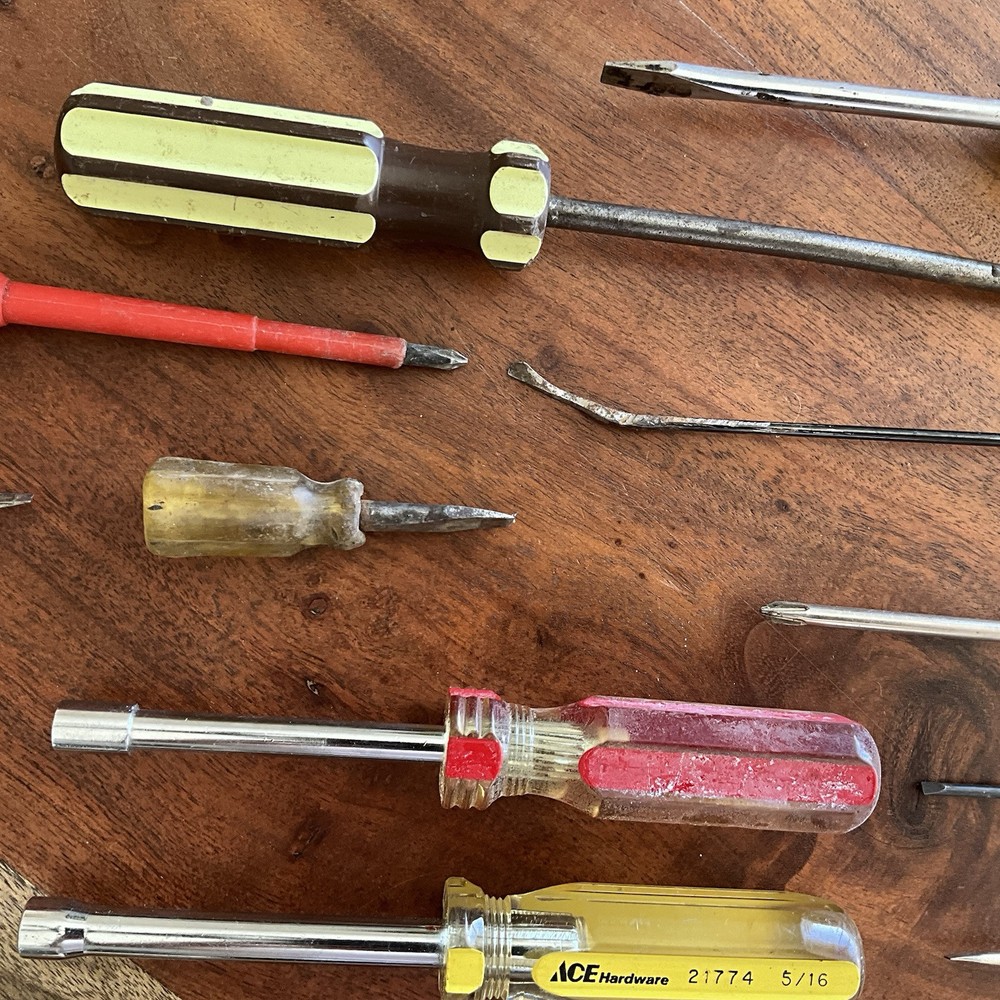 Vintage Lot 11 Screwdrivers Nut Driver Tools