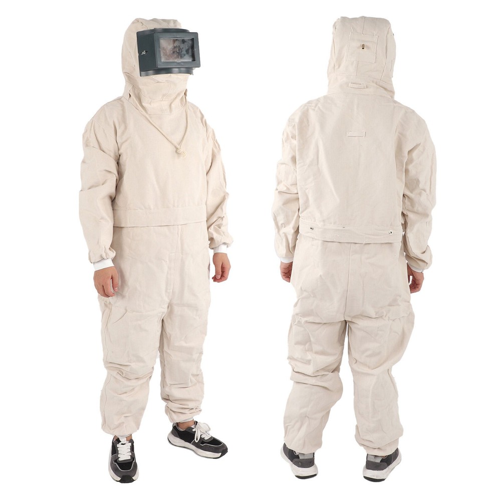 Full Protective Overalls Dustproof Breathable Sand Blasting Suit With Transp