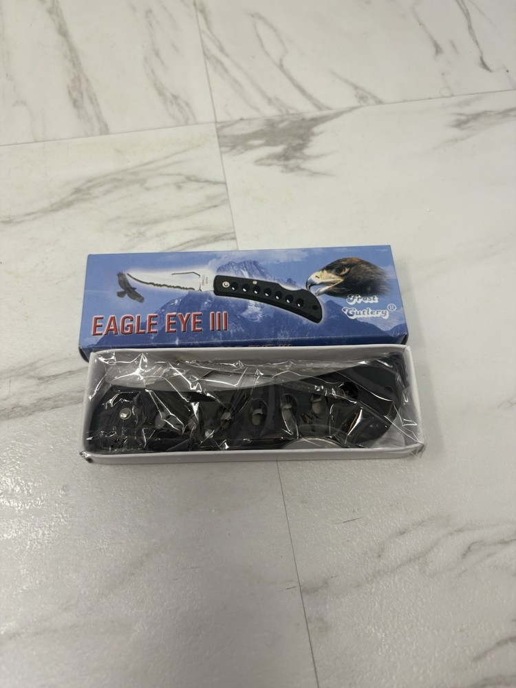 Eagle Eye III 5"Tactical Folding Lokback Thumb Hole Serrated Blade Vented Handle