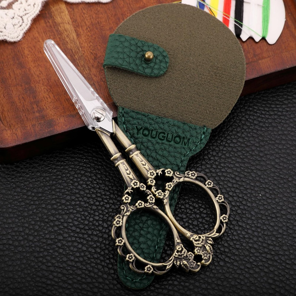 Knitting Scissors with Case, Crochet Scissors Threading Sewing Shears for Emb...