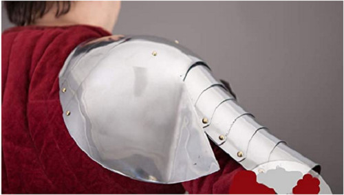 Medieval Plate Armor Pauldrons Shoulder Armour Silver