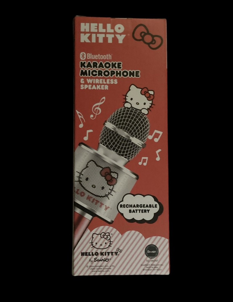 HELLO KITTY BLUETOOTH WIRELESS KARAOKE MICROPHONE ~RED